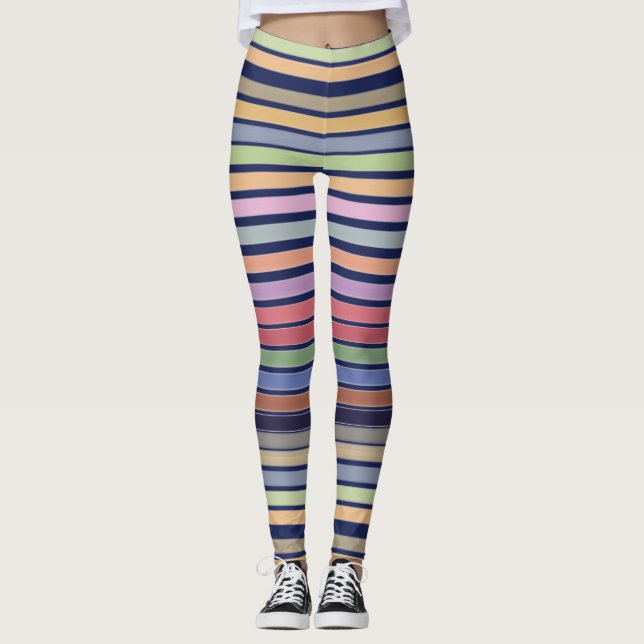 Legging Tiras Coloridas de Pastel (Frente)