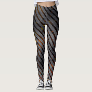 Legging Tiras de corte cruzado de cinzas ou fitas de carbo