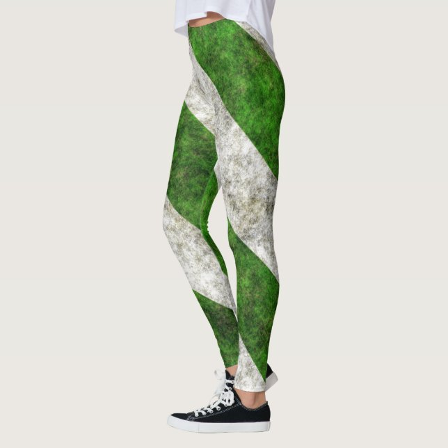 Legging Tiras De Grunagem Branca E Verde (Esquerda)
