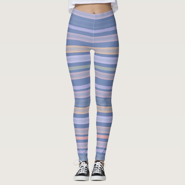 Legging Tiras de tons azuis (Frente)