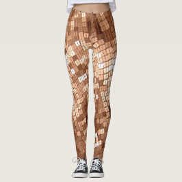 Legging Tocar Sequências Coloridas de Cobre Brilhante de F