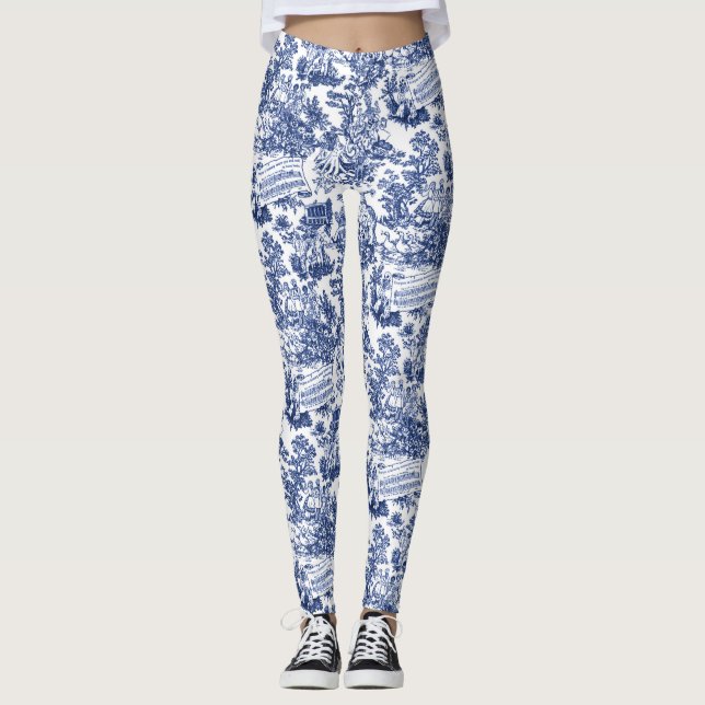 Legging Todos em Harmony Toile de Jouy (tinta índigo) (Frente)