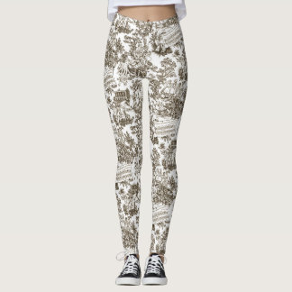 Legging Todos em Harmony Toile de Jouy (tinta natural)