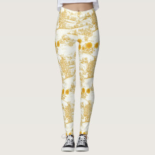 Legging Toile de Algodão Sunflower Countryside Cottagecore