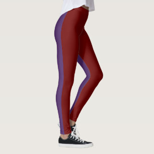 Legging Tom duplo feminino Roxo e vermelho escuro