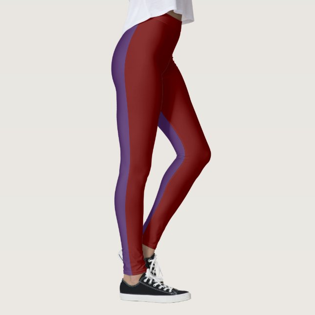 Legging Tom duplo feminino Roxo e vermelho escuro (Direita)