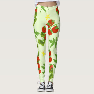 Legging Tomate Tango: Impressão de vegetais venenosos