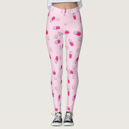 Legging Tome suas caneleiras da medicina (o rosa)
