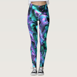 Legging Tone Colorida Fractal Marble Abstrato Art