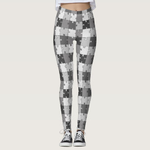 Legging Tons brincalhão das cinzas do quebra-cabeça de