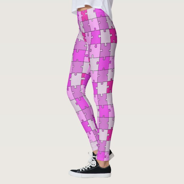 Legging Tons cor-de-rosa Quebra-cabeça de serra gigante (Esquerda)
