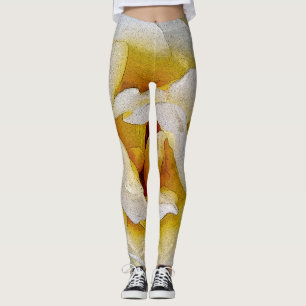 Legging tons de branco a amarelo