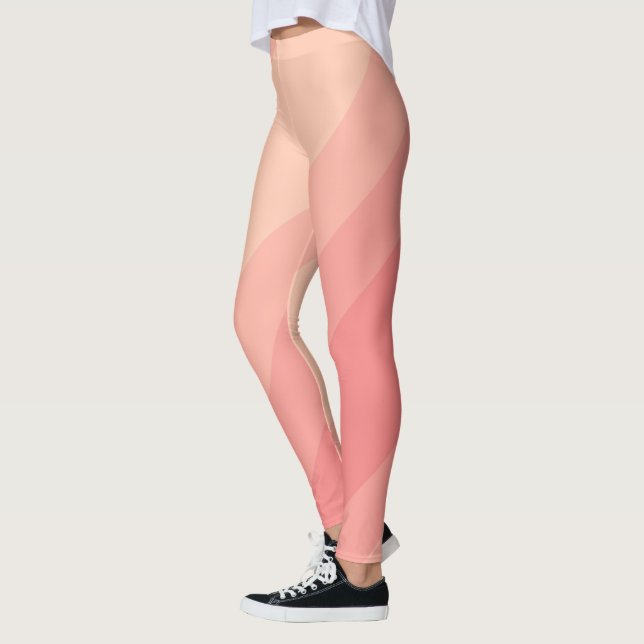 Legging Tons de Pêssego de Pastel Elegante Modelo (Esquerda)