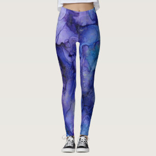 Legging Tons de tinta azul