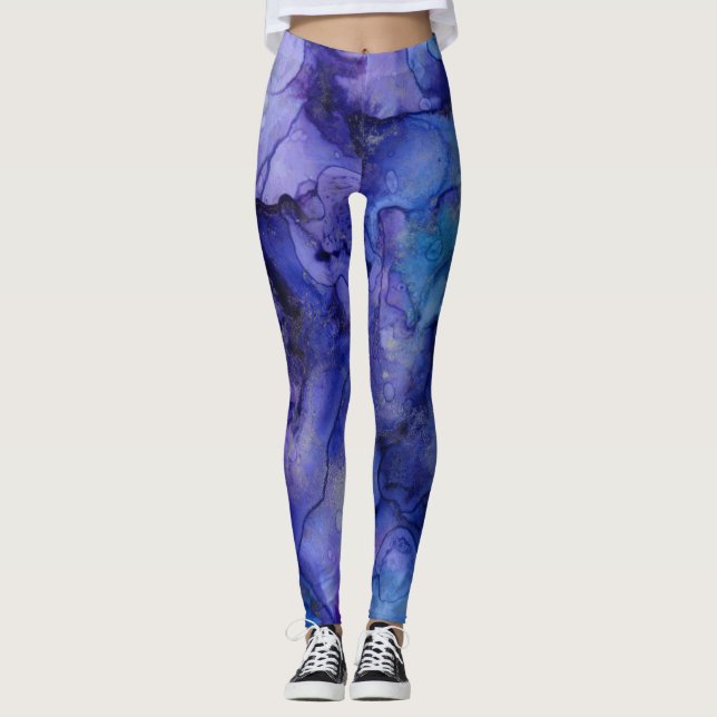 Legging Tons de tinta azul (Frente)
