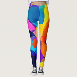 Legging Tons Sobrepostos: Fusão Abstrata
