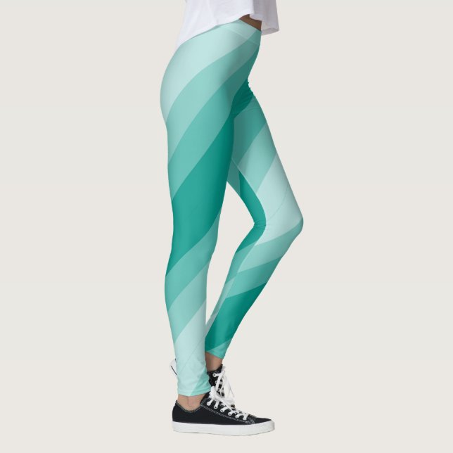 Legging Tons Teais Elegantes Stripes Modelo Mulheres Moder (Direita)