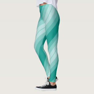 Legging Tons Teais Stripes Modelo Mulheres Modernas Elegan