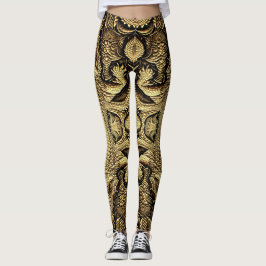 Legging Top Krokodil Lederoptik