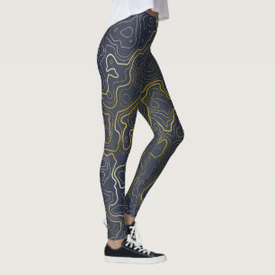 Legging Topografia Dourada
