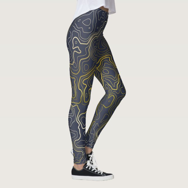 Legging Topografia Dourada (Direita)