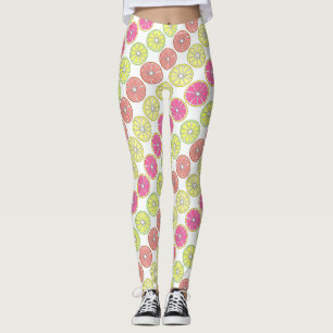 Legging Toranja Limão Limão Laranja  Citrus Tropical Fruta