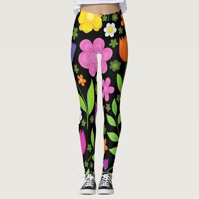 Legging Torne Coloridas Flores Positivas (Frente)