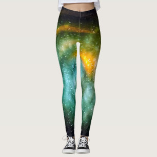 Legging Torquetes, estrelas da galáxia laranja azul-azul-t