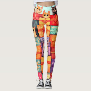 Legging Torre de aniversário do Meow Gift