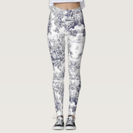 Legging Torre preto floral de jouy