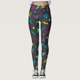 Legging Totalmente formas multicores 80s