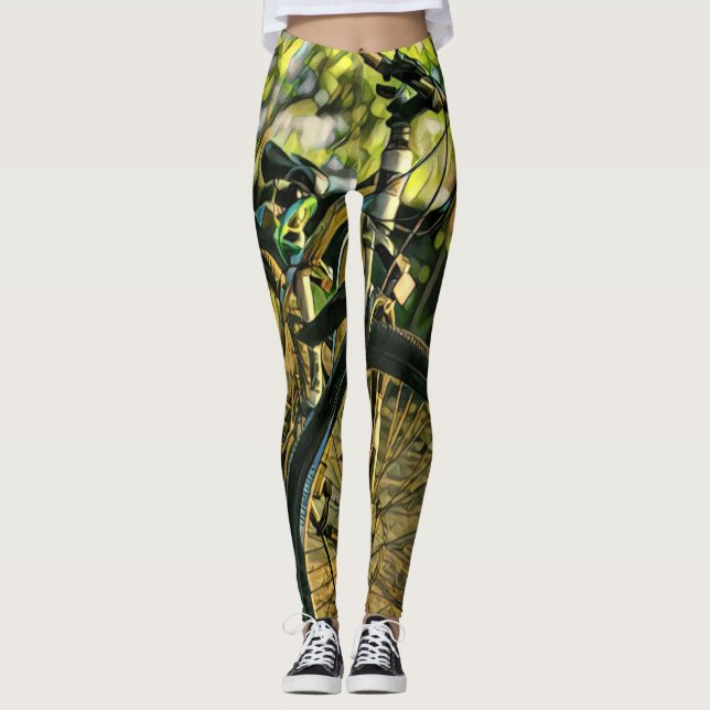 Legging Trabalho de arte de bicicleta (Frente)