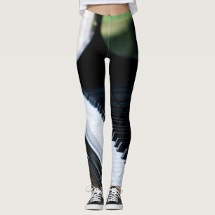 Legging Trabalho de arte de Piano Bonito