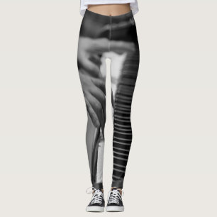 Legging Trabalho de arte de Piano Incrível