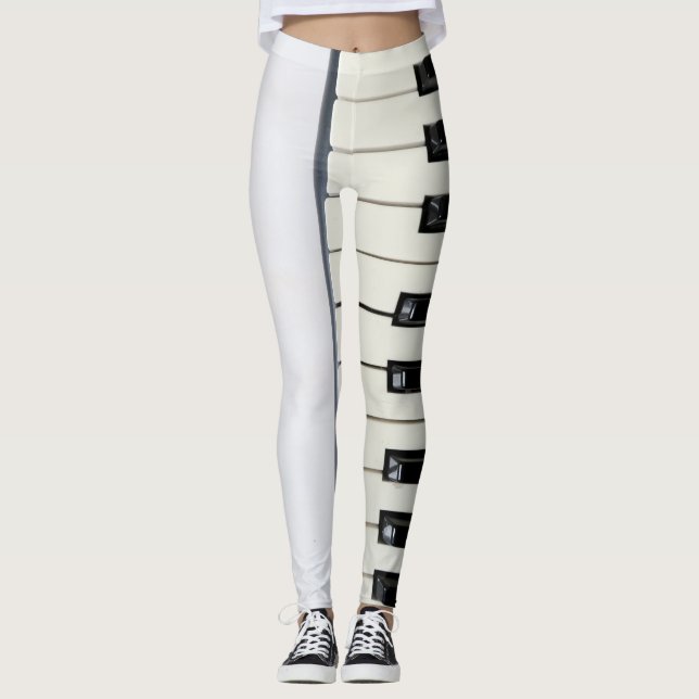 Legging Trabalho de arte de Piano Incrível (Frente)