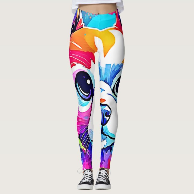 Legging Trabalho de arte Design (Frente)
