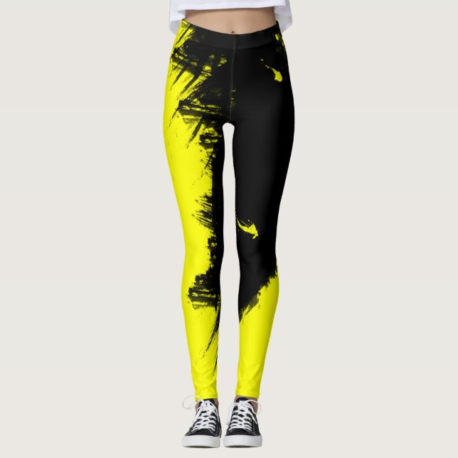 Legging Trabalho em Andamento Amarelo (Frente)