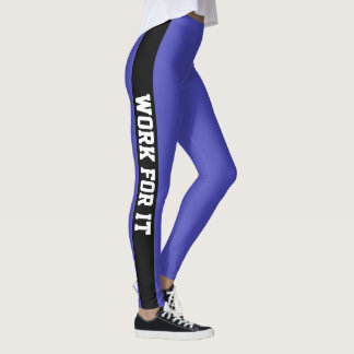 Legging Trabalho Preto sobre Azul para o Trabalho Personal