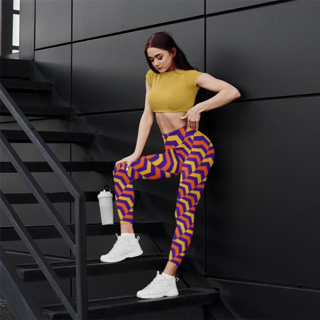 Legging Traço de Grelha de Grelha de Corte (Criador carregado)