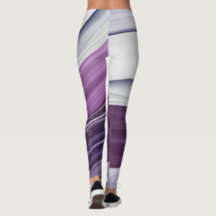 Legging Traço De Pernas Roxas De Impressão