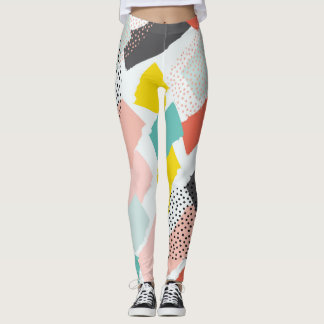 Legging Traços de pincel: padrão de safra.