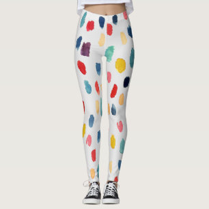 Legging Traços do Pincel de Aquarela: Abstrato sem costura