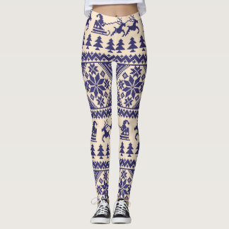 Legging Tradição Nórdica: Design de Padrão Invisível