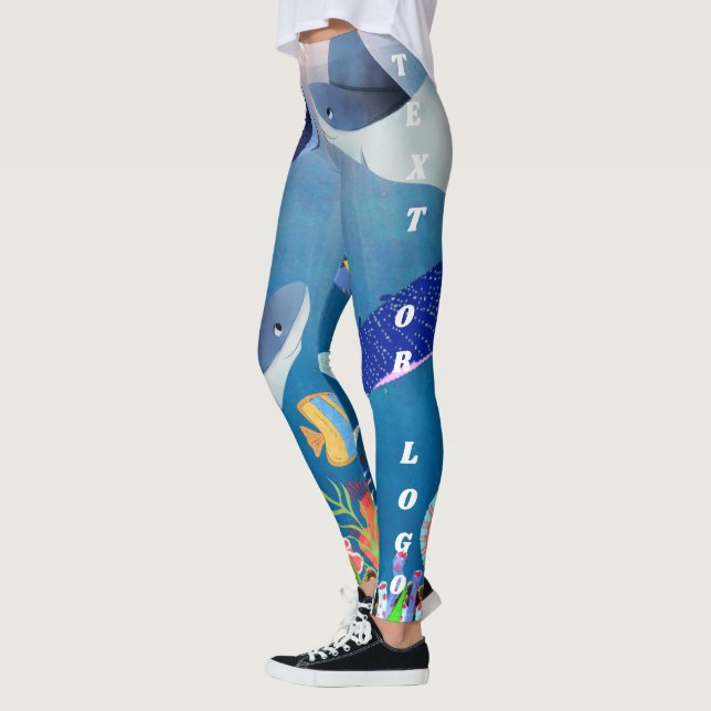 Legging Traje tropical submarino oceânico Manta, de uso fe (Esquerda)