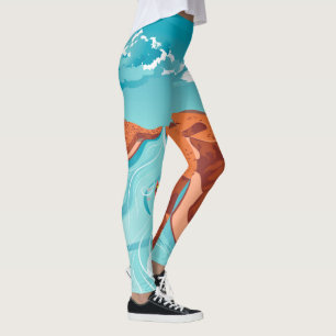 Legging Transportar no rio da montanha