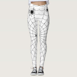 Legging Tratamentos de Halloween, Aranhas e Web