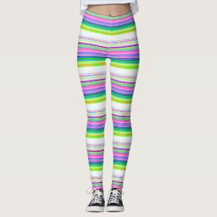 Legging Travesseiro decorativo de listras neon coloridas a