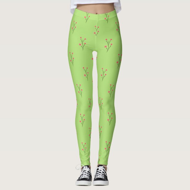 Legging Travesseiros Vermelhos Decorativos (Frente)