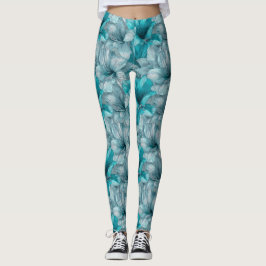 Legging Treino Ativo de Flor de Amarílis na Moda