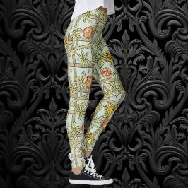 Legging Trellis, por William Morris, Vintage Garden Textil